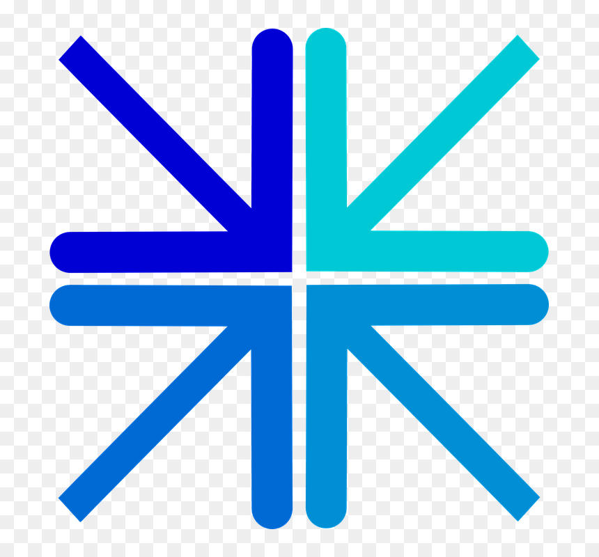 Logos With 4 Arrows, HD Png Download - flecha azul png