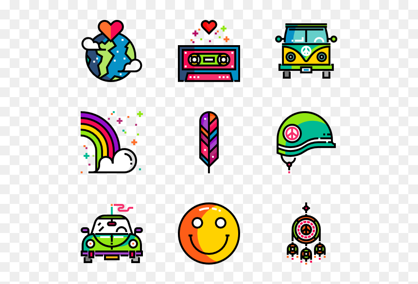 Hippie Icons Png, Transparent Png - flecha azul png