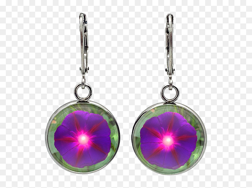 Earrings, HD Png Download - purple crystal png