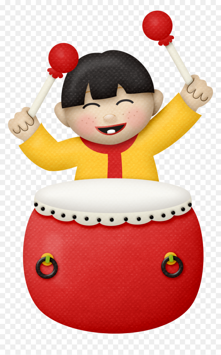 Niño Tocando El Tambor , Png Download - Lion Dance Drum Clipart, Transparent Png - tambor png