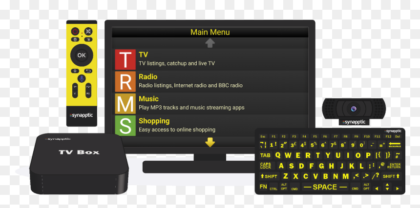 Synapptic Tv Box"
 Title="synapptic Tv Box - Electronics, HD Png Download - box tv png