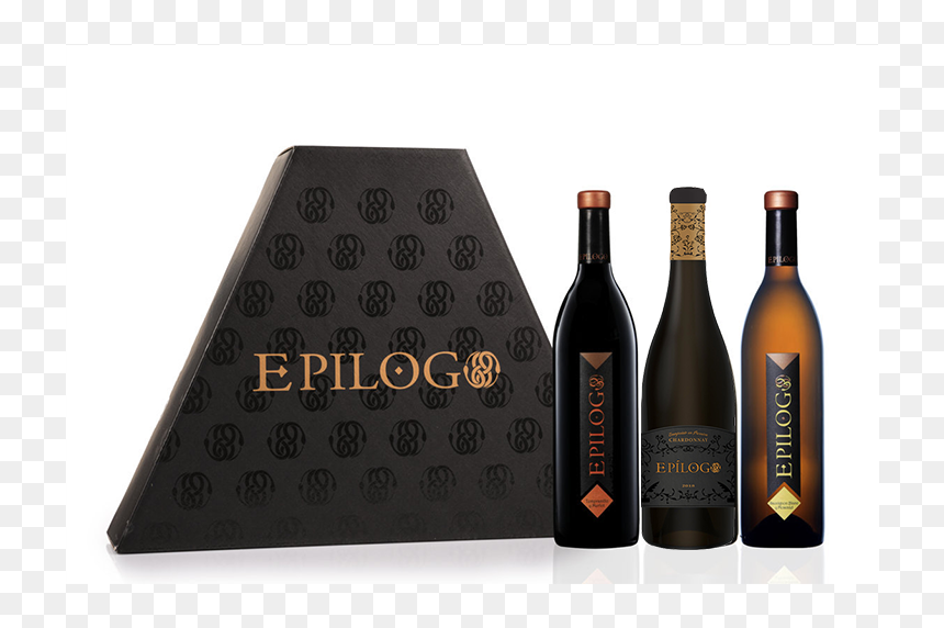 Estuches De Vino Yuntero - Epilogo Etiqueta De Vino, HD Png Download - botella de vino png