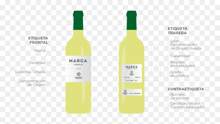 Glass Bottle, HD Png Download - botella de vino png
