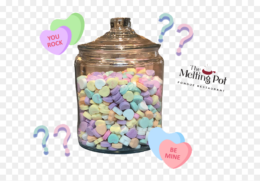 How Many Candy Hearts Are In The Jar - Heart, HD Png Download - conversation hearts png