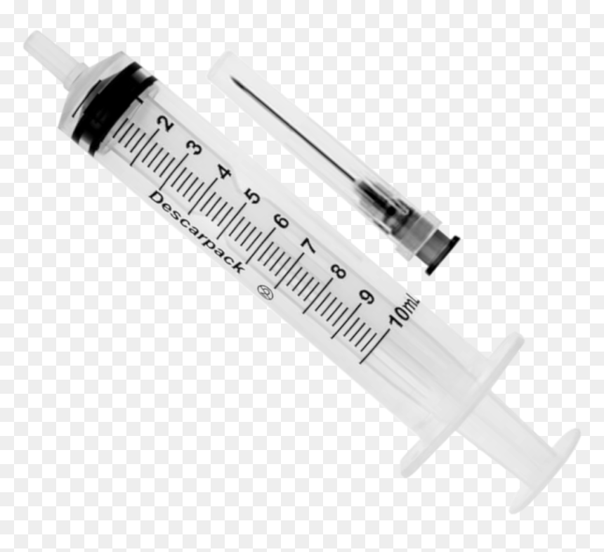 Seringa Hipodérmica Descartável Descarpack - Seringa Descartavel 10ml Com Agulha, HD Png Download - seringa png