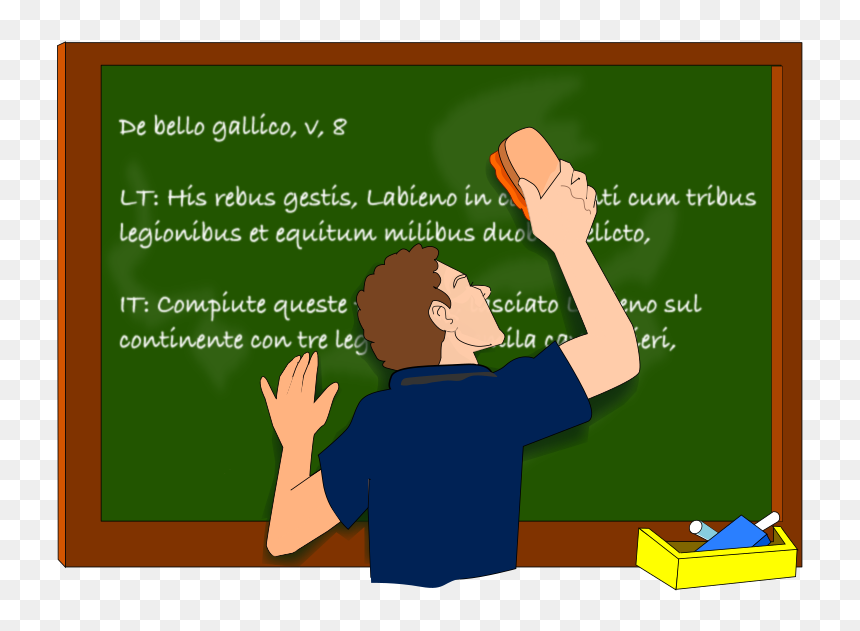 Lezione Di Latino Alla Lavagna - Whiteboard Cleaning Clipart, HD Png Download - latino png