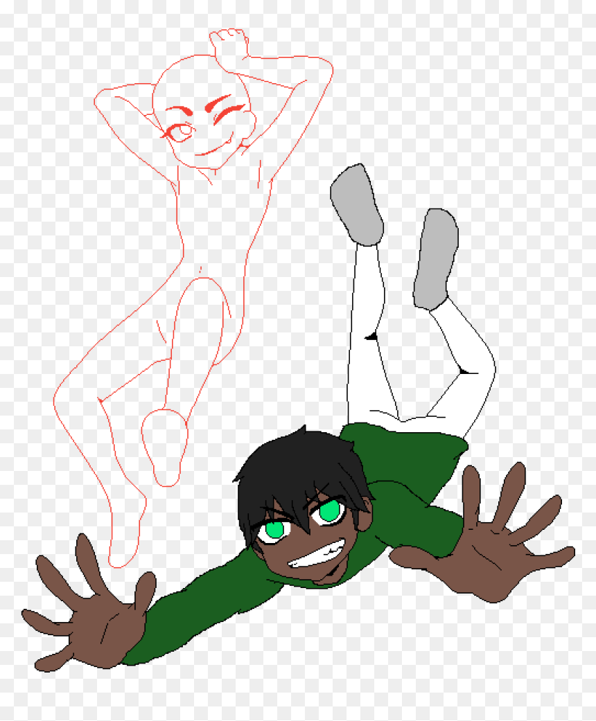 Falling Cartoon- - Shadow X Vio, HD Png Download - falling ash png