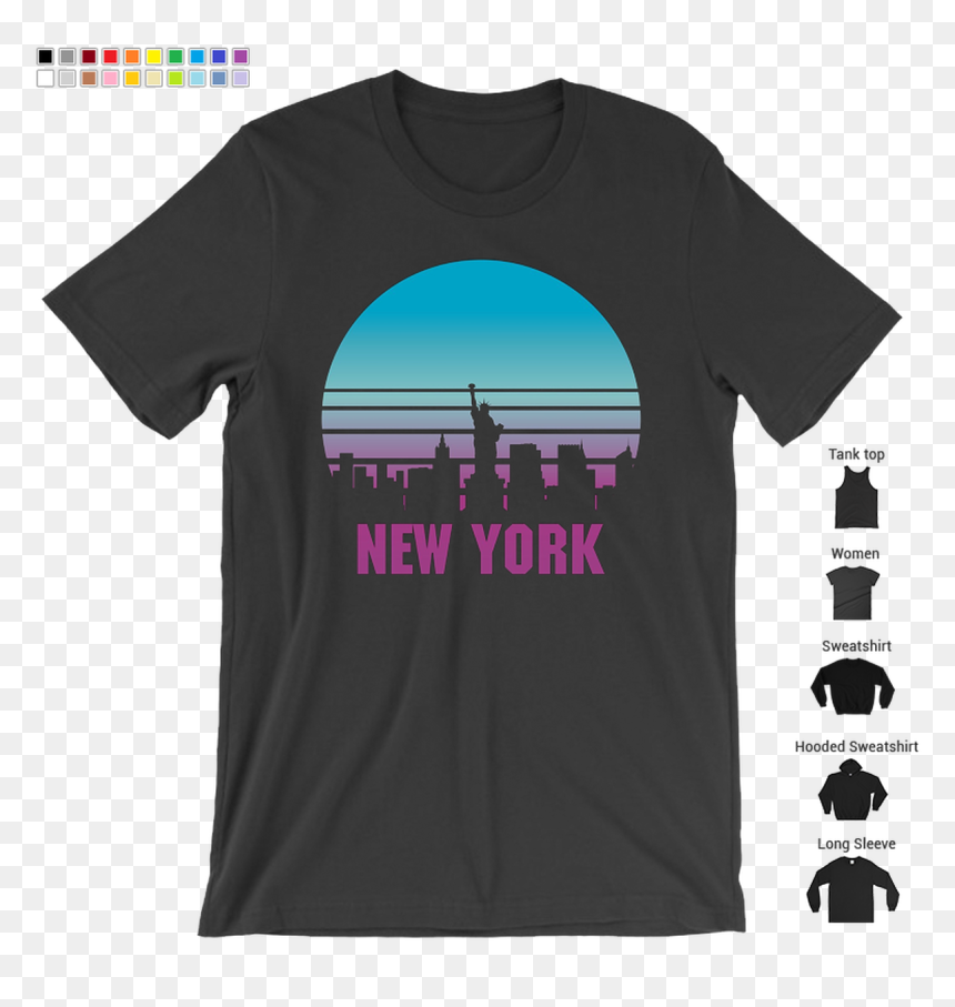 T-shirt, HD Png Download - manhattan skyline png