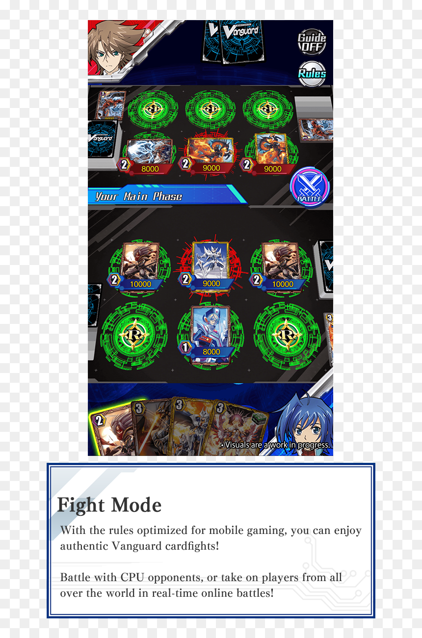 System - Fight Mode - Cardfight Vanguard Zero, HD Png Download - game platform png