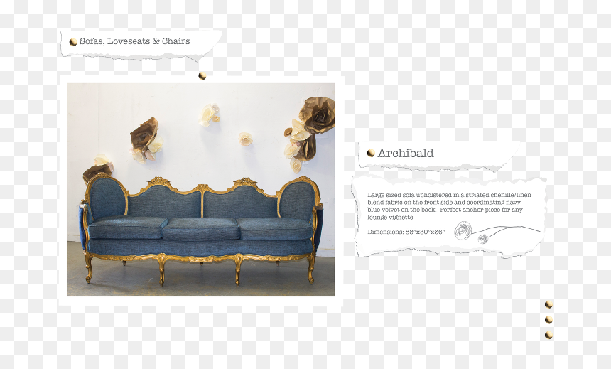 Archibald Sofa , Png Download - Studio Couch, Transparent Png - vinette png