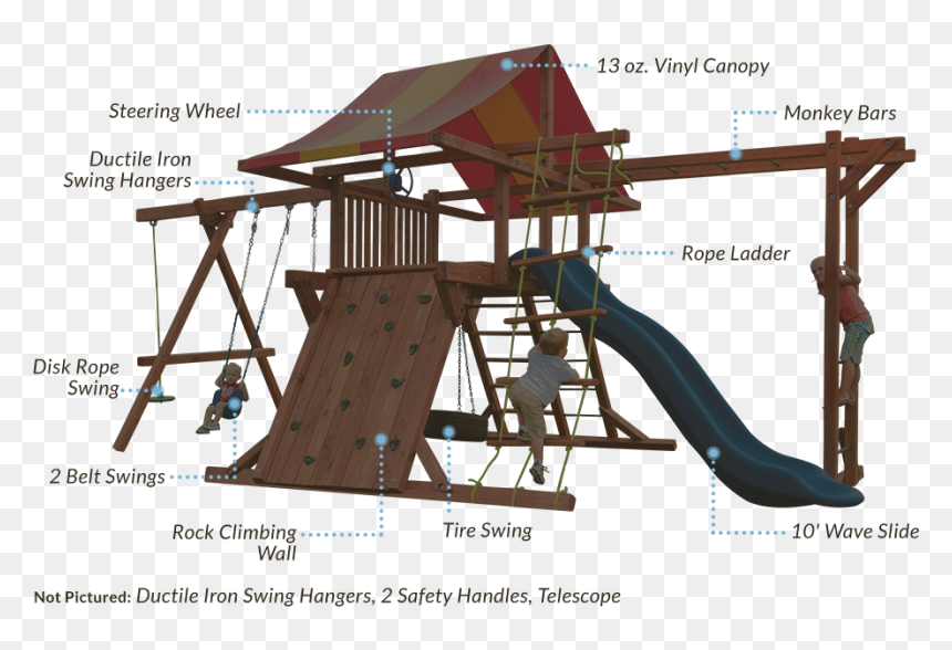 Playhouse Playground Swing And Monkey Bars Simple Swing - Play Structures Monkey Bars, HD Png Download - swings png