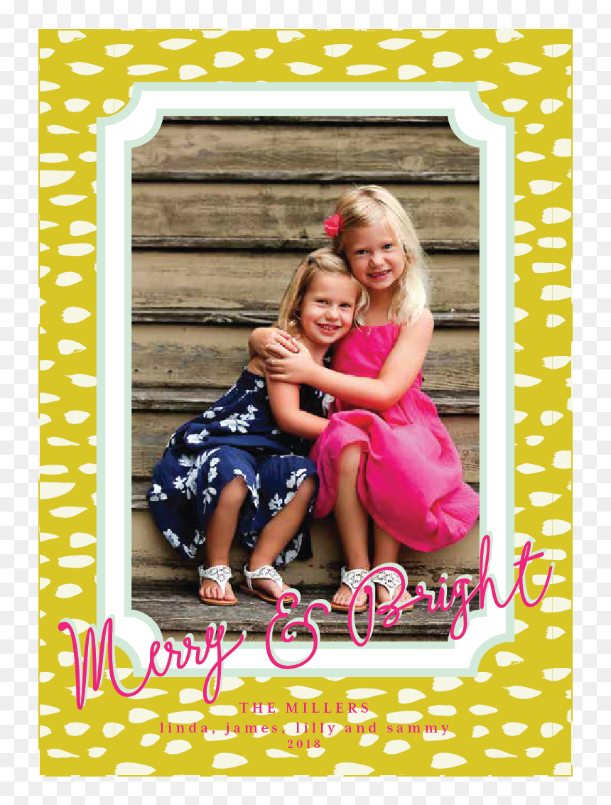 Robertson&ruth Holidaycards Merry&bright-01, HD Png Download - merry and bright png
