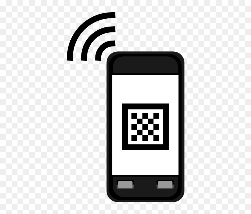 Cell Phone Qr Png, Transparent Png - white qr code png