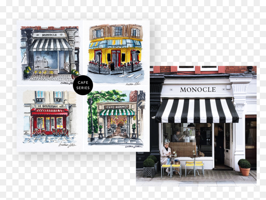 Kls Overlap4 Cafeseries - European Storefronts, HD Png Download - watercolors png