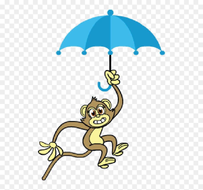 Maggie The Monkey With An Umbrella, Music For Kids - Umbrella, HD Png Download - flying monkey png