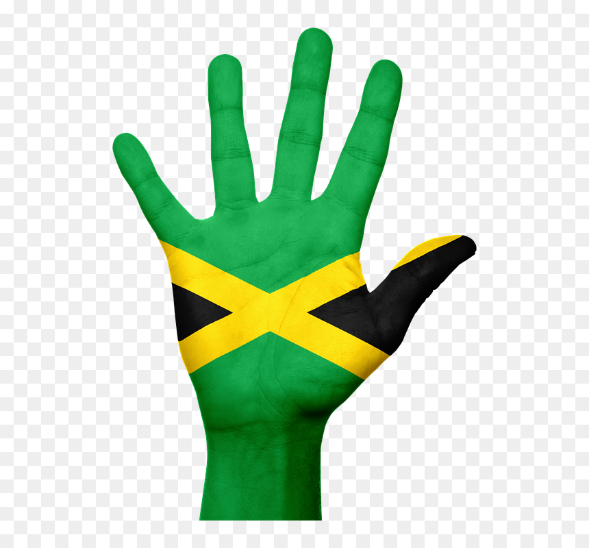 Pakistan Flag On Hand, HD Png Download - jamaican png