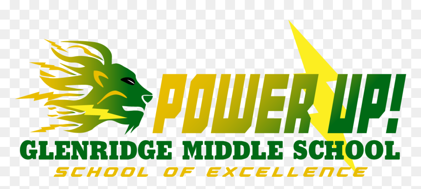 Glenridge Power Up Logo - Glenridge Middle School Logo, HD Png Download - power up png