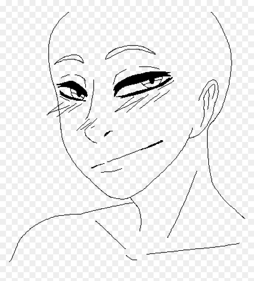 Line Art, HD Png Download - neutral face png