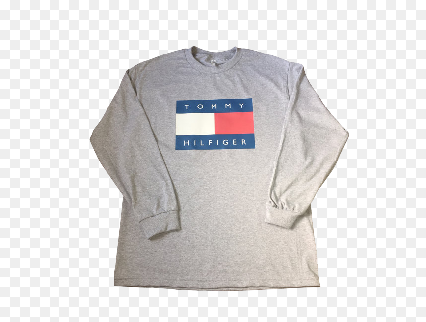 Vintage 90s Tommy Hilfiger Long Sleeve T Shirt - Tommy Hilfiger Long Sleeve Logo, HD Png Download - long sleeve png