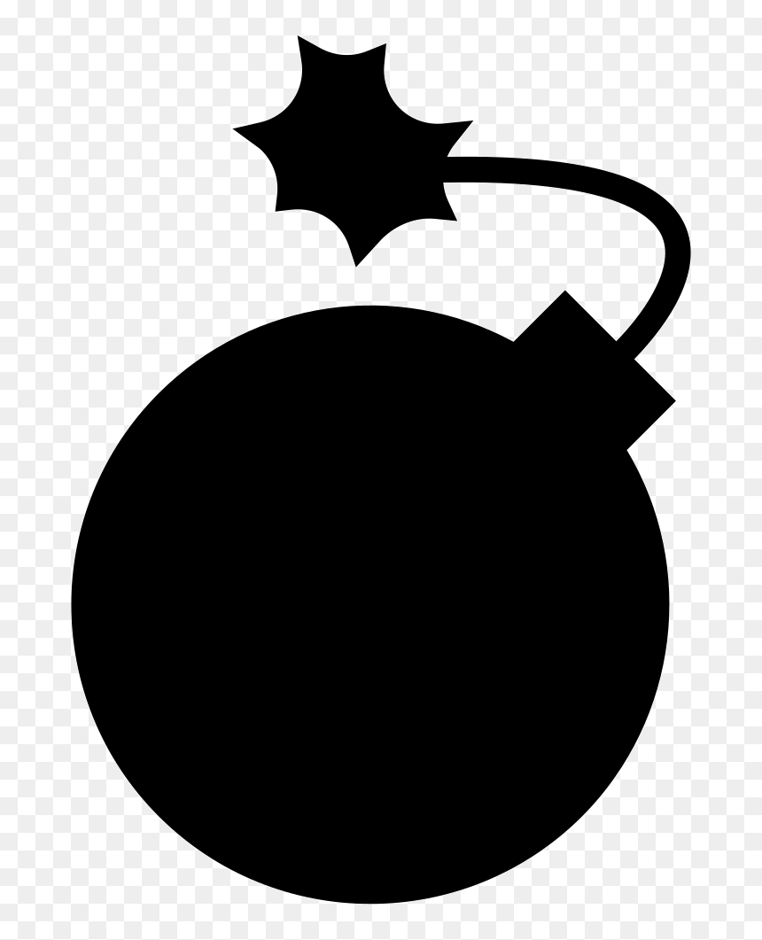 Round Bomb With Burning Wick - Bauble Silhouette, HD Png Download - wick png