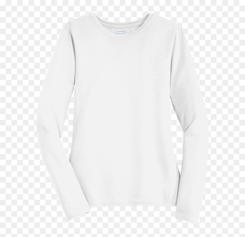 White - Sweater, HD Png Download - long sleeve png