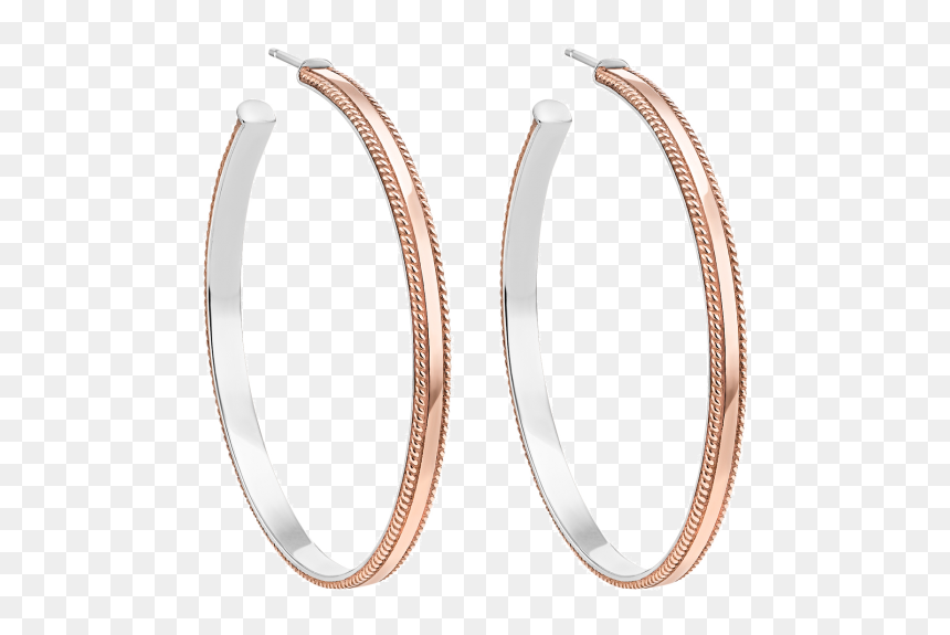 Earrings, HD Png Download - gold hoop png