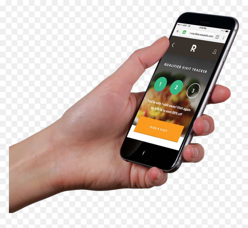 Smartphone With Outback Steakhouse App - Dine Rewards, HD Png Download - outback png