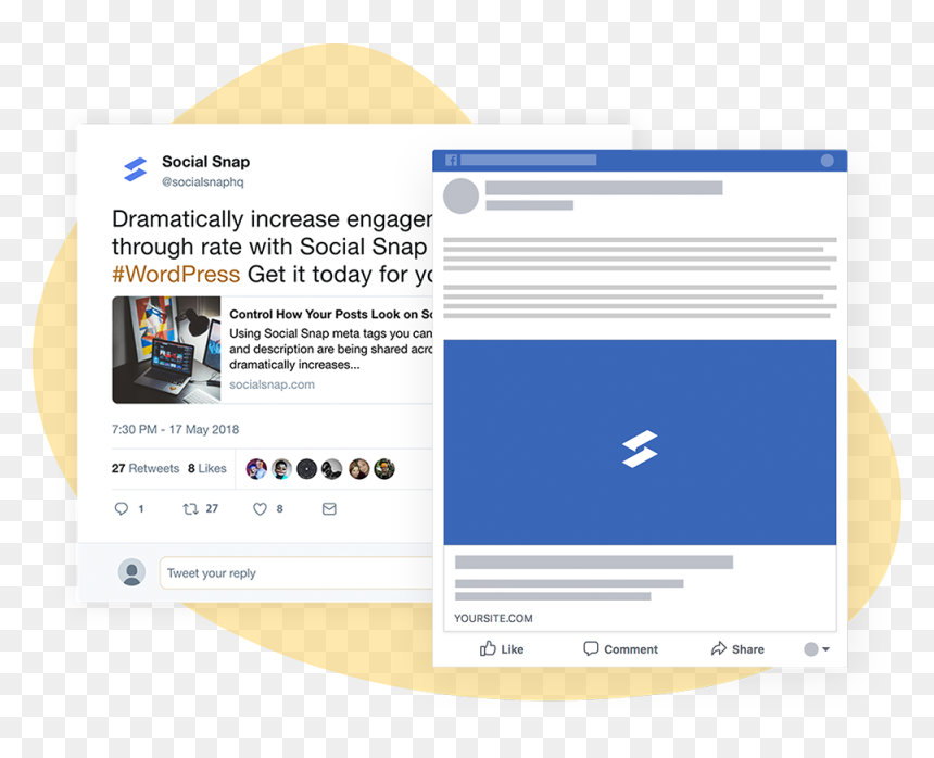 Social Meta Tags - Social Snap Shortcode, HD Png Download - tweet button png
