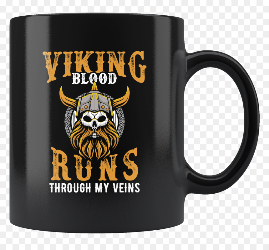 Viking Blood Runs Through My Veins 11oz Black Mug - Mug, HD Png Download - black veins png