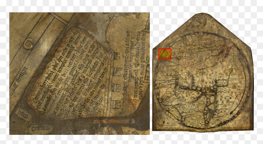 Gog Et Magog Sur La Carte De Hereford - Gog Y Magog Hereford, HD Png Download - gog png
