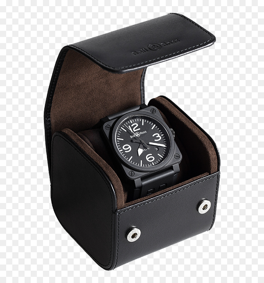Bell And Ross Watch Case, HD Png Download - black leather png