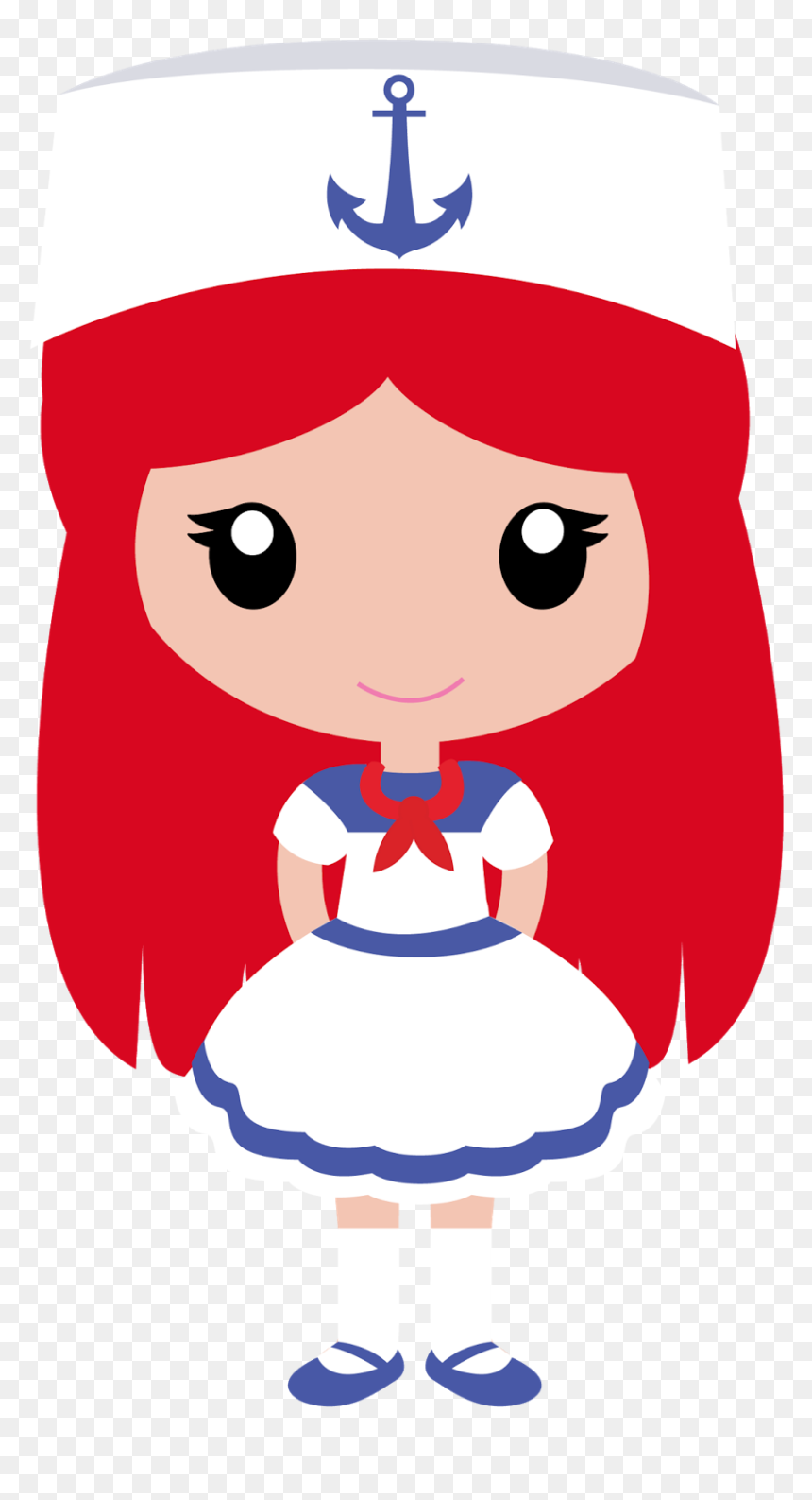 Sailor Girl Cartoons Clipart, HD Png Download - nautical clipart png