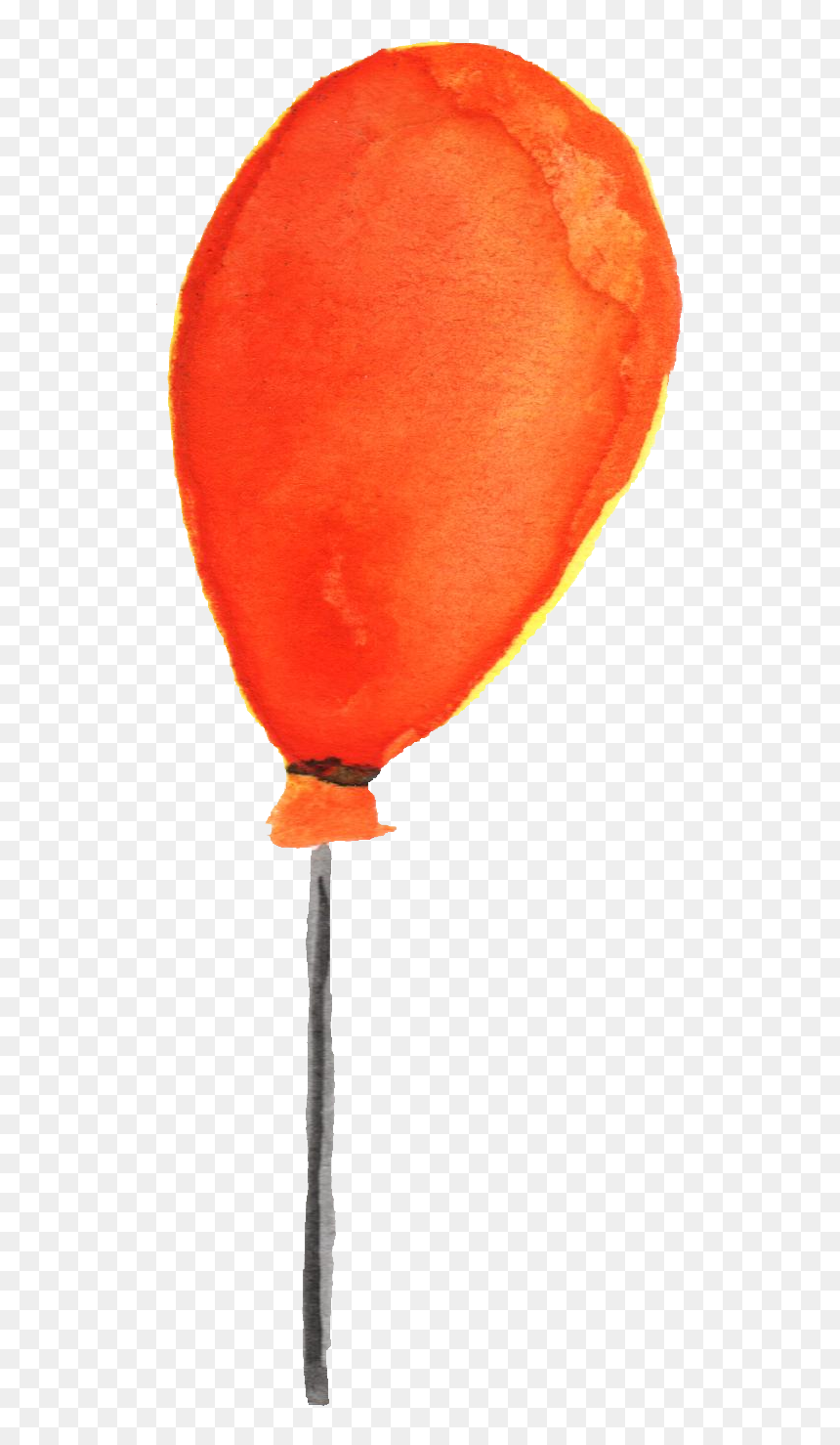 Thumb Image - Png Watercolor Balloon, Transparent Png - orange watercolor png