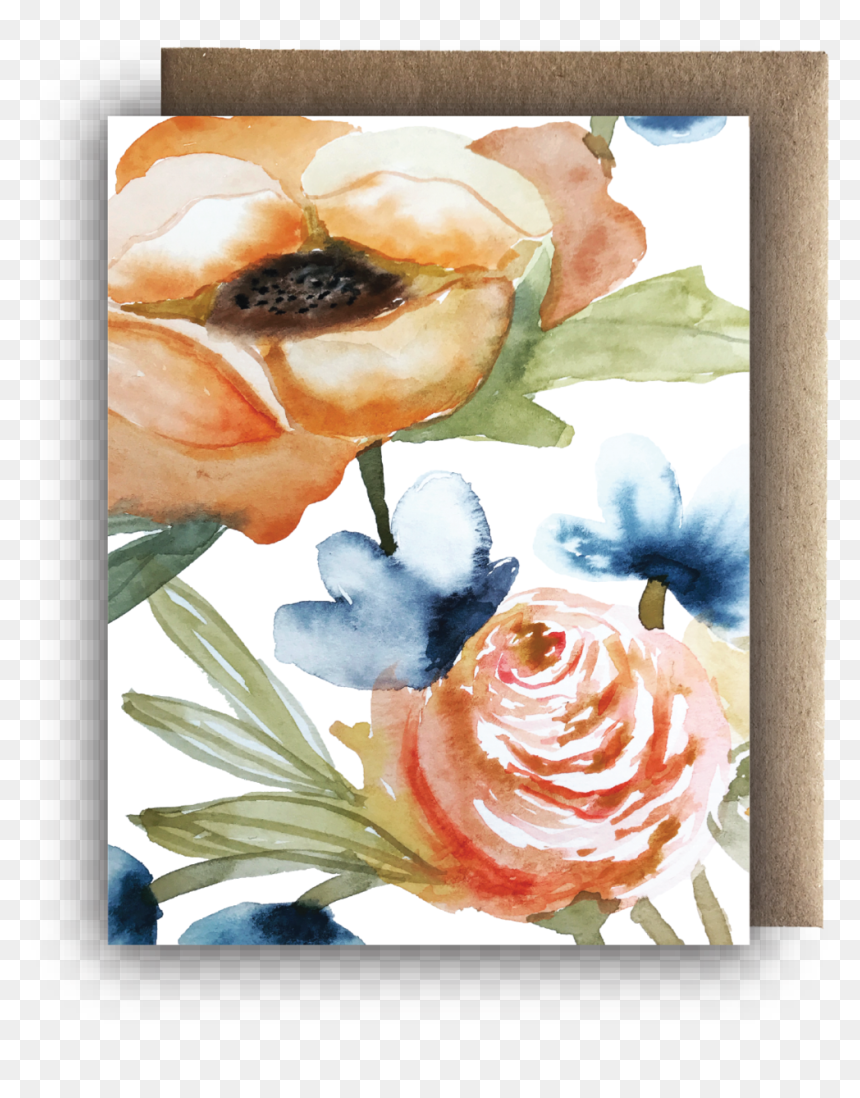Orange Poppy Display Photo, HD Png Download - orange watercolor png