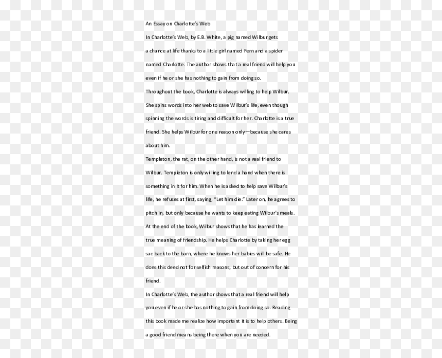 Document, HD Png Download - charlotte's web png