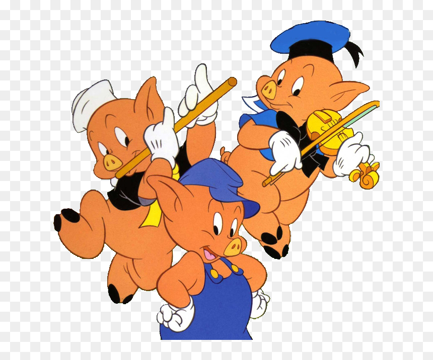 Los 3 Cerditos Y Lobo En Imagenes - Disney De Drie Biggetjes, HD Png Download - pig .png