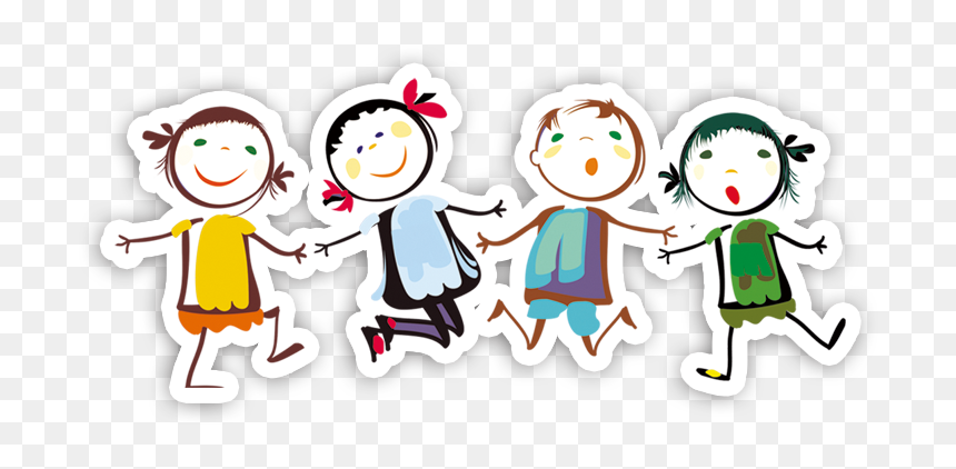 Friends Holding Hands Png, Transparent Png - happy cartoon png