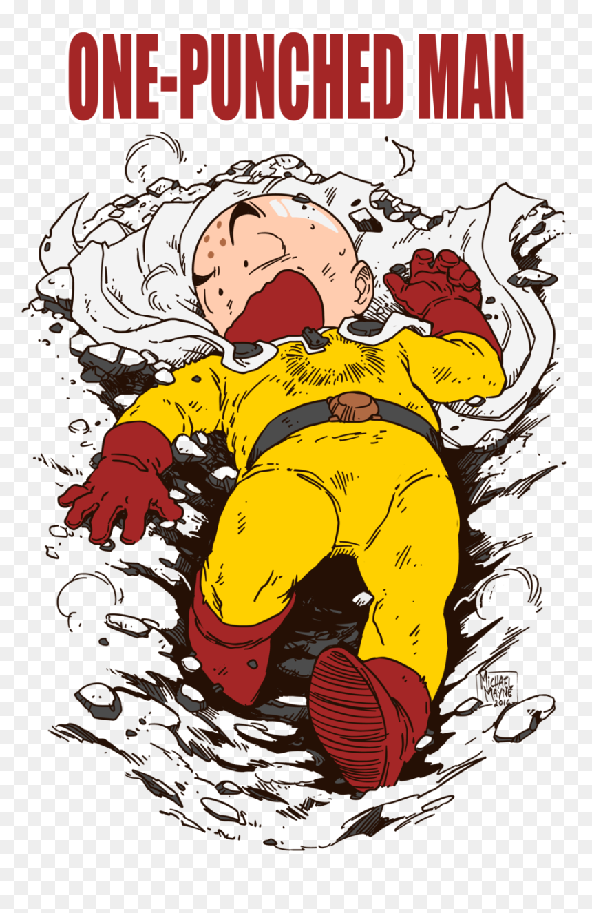 One Punched Man Krillin Saitama By Michaelmayne - Krillin One Punch Man, HD Png Download - saitama one punch man png