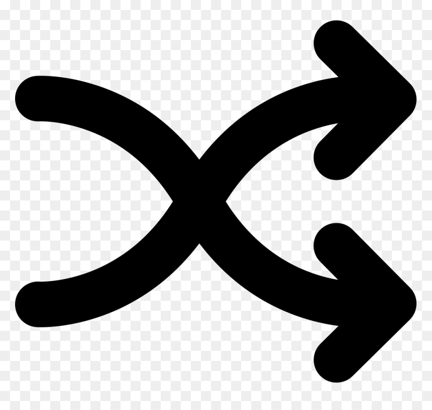 Shuffle Crossed Arrows Couple - Cross Arrow Icon Png, Transparent Png - arrow icon png transparent