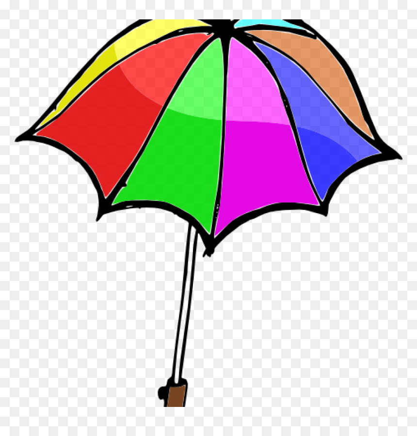 Umbrella Clipart Umbrella Clipart I Love Rainbows Pinterest - Umbrella Rain Clip Art, HD Png Download - pinterest.png