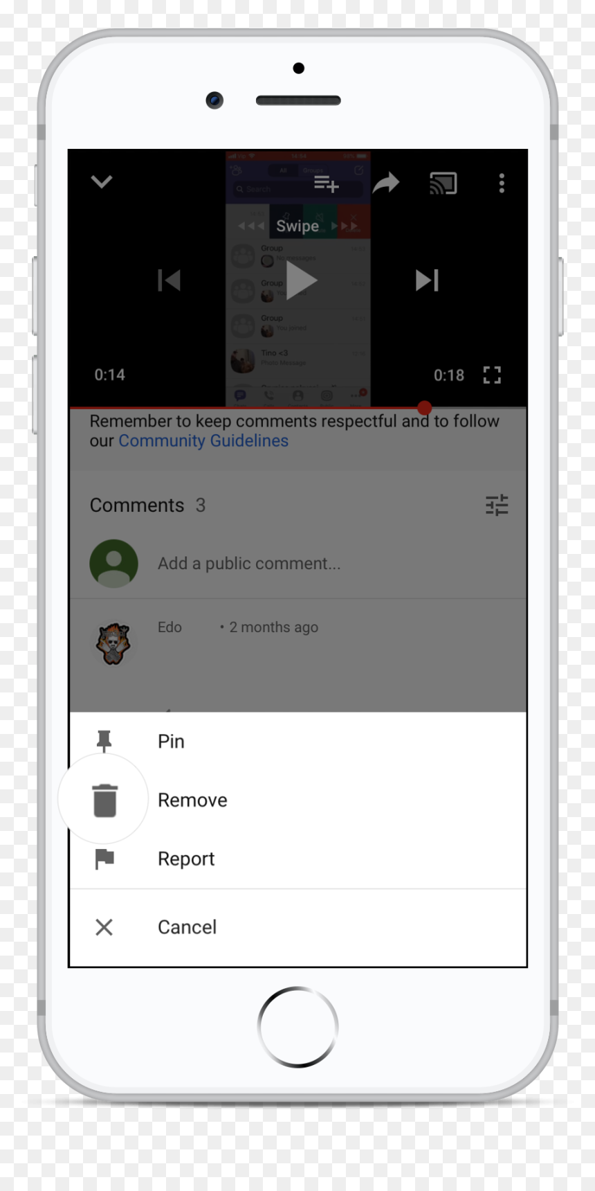 Iphone, HD Png Download - comment youtube png