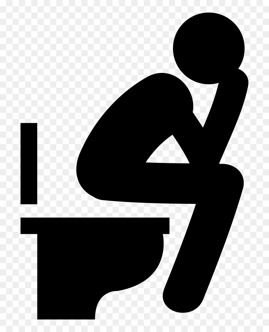Man Sitting In The Bathroom - Persona Sentada En El Baño, HD Png Download - bathroom symbol png
