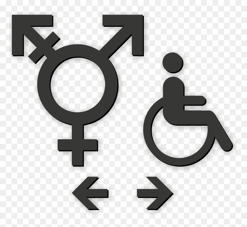 Gender Neutral Handicap Restroom, HD Png Download - restroom icon png
