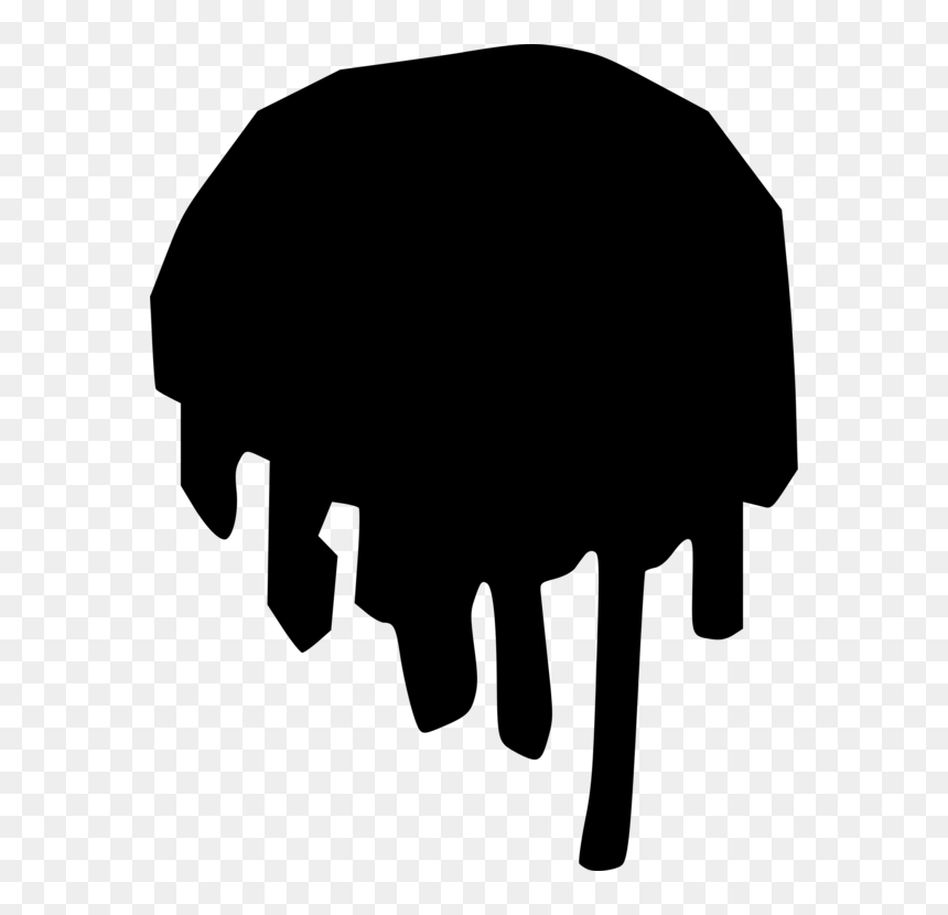 Silhouette,black,black And White - Pet An Animal, HD Png Download - white splat png