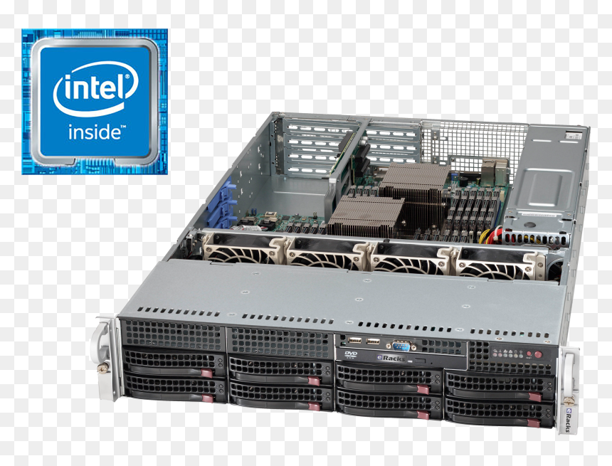 Supermicro Cse 825tqc R740lpb, HD Png Download - intel inside png
