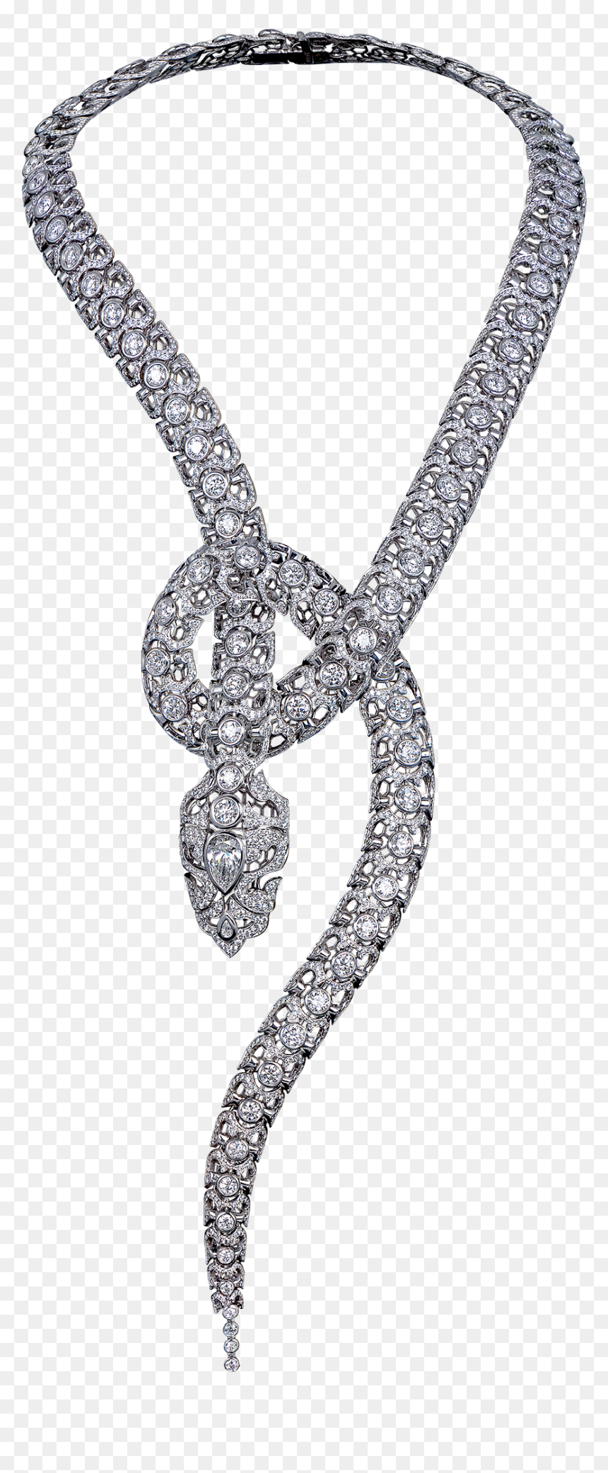 Orlov Serpentes Necklace Set With Diamonds - Diamond, HD Png Download - dimonds png