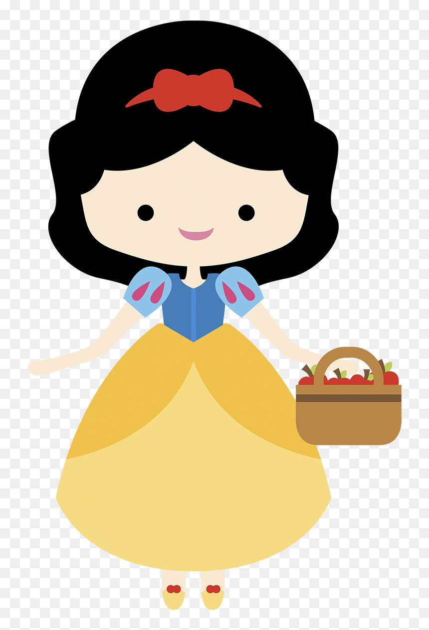 Branca De Neve Cute - Snow White And The Seven Dwarfs Baby Clipart, HD Png Download - princess clipart png