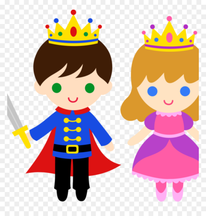 Transparent Tiara Clipart - Prince And Princess Cartoon, HD Png Download - princess clipart png