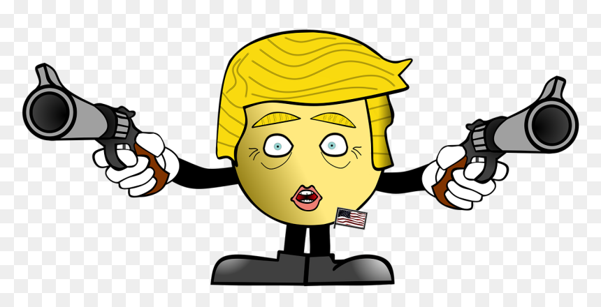 Gun Smiley, HD Png Download - president trump png