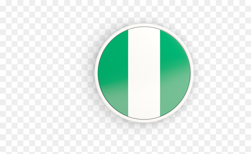 Round Icon With White Frame - Circle Nigeria Flag Png, Transparent Png - nigeria png